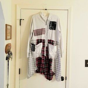 Gypsy, bohemian upcycled sweatshirt dress
